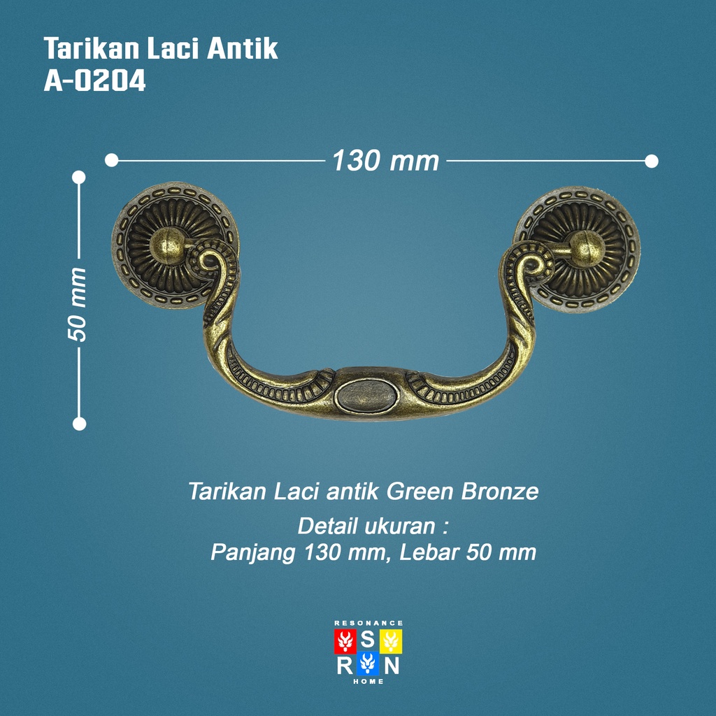 Tarikan Laci Antik Vintage A-0204 / Antique Drawer Handle Resonance Home