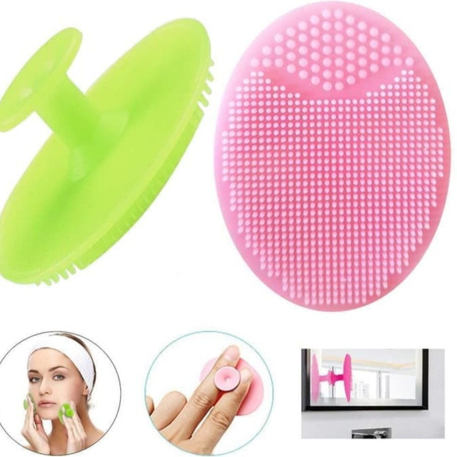 Sikat Pembersih Wajah Silikon Lembut Mini / Pembersih Komedo Jelly Face Pad Brush Facial Silicone