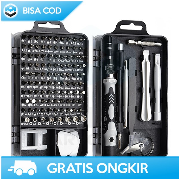 SCREWDRIVER SET REPARASI YALKU 10817 ORIGINAL 115 PCS ALAT PERTUKANGAN