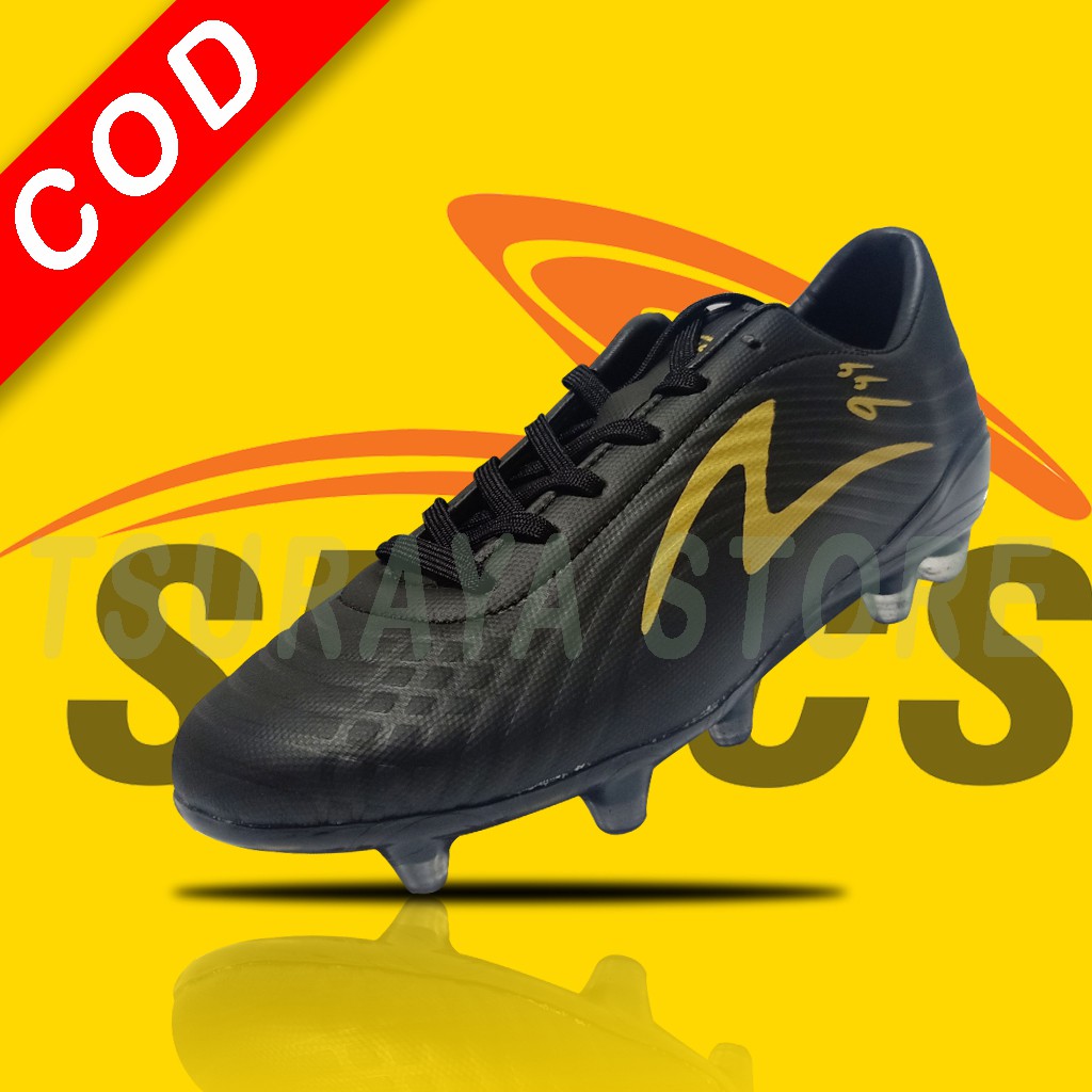 sepatu sepak bola sepakbola SPECS INFINITY HITAM GOLD murah berkualitas
