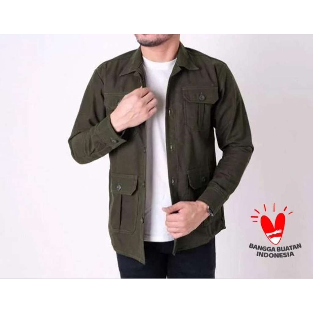 Jaket Parka Kanvas Model Zalora - Jaket Kanvas Pria - Jaket Semi Parka - Jaket Pria