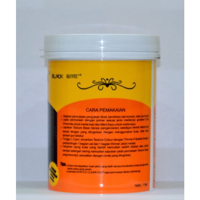 Vircan 1kaleng 1300g Cat Tekstur paint Speaker hitam black sound