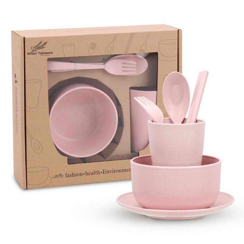 MARKASSHOP66--TERBARU TABLEWARE SET ALAT MAKAN SET JERAMI MANGKOK GELAS SENDOK GARPU