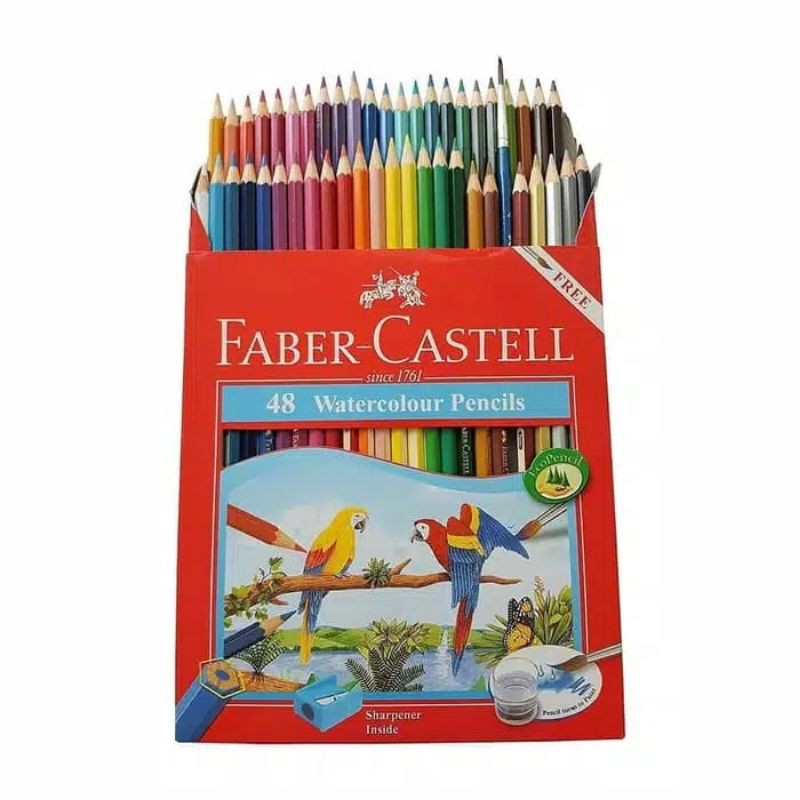 

Pensil Warna Watercolour 48 Warna Faber Castell + Kuas
