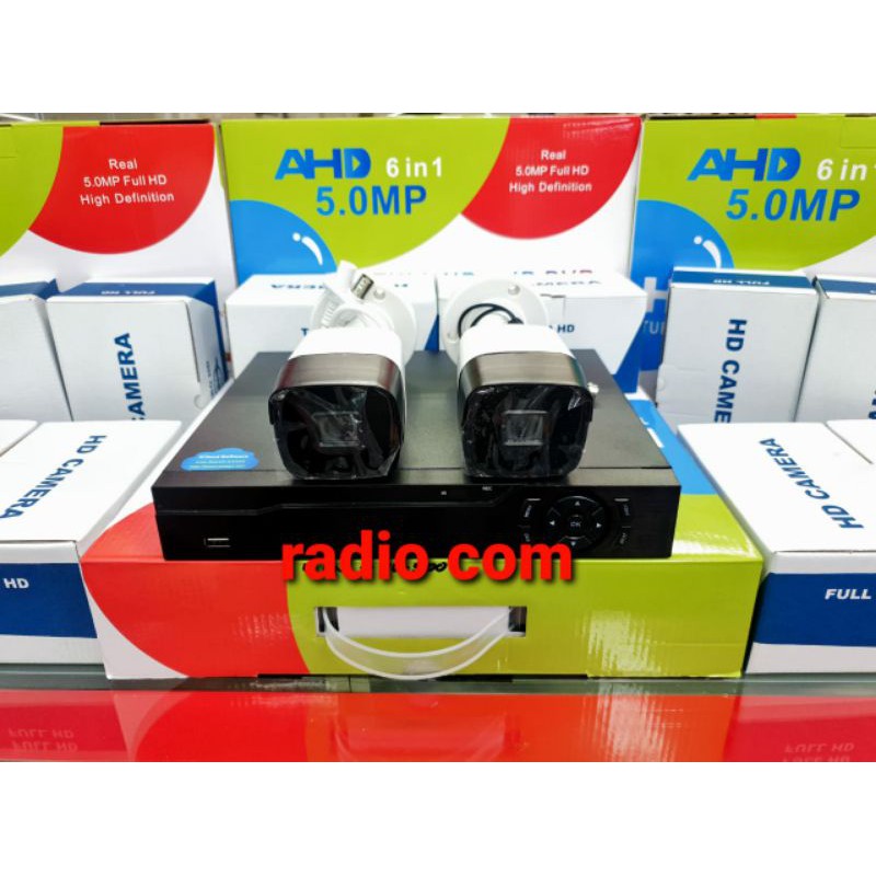 paket cctv 2 camera outdoor 5mp full hd ir sony komplit +hdd