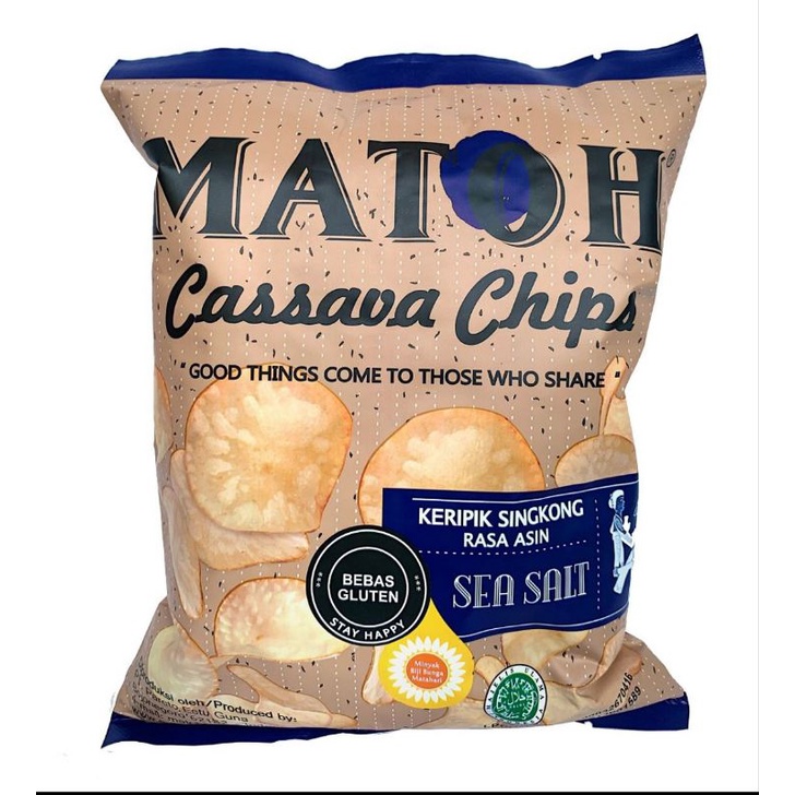 MATOH Cassava Chips - Keripik Singkong All Varian Free Gluten No MSG 75g