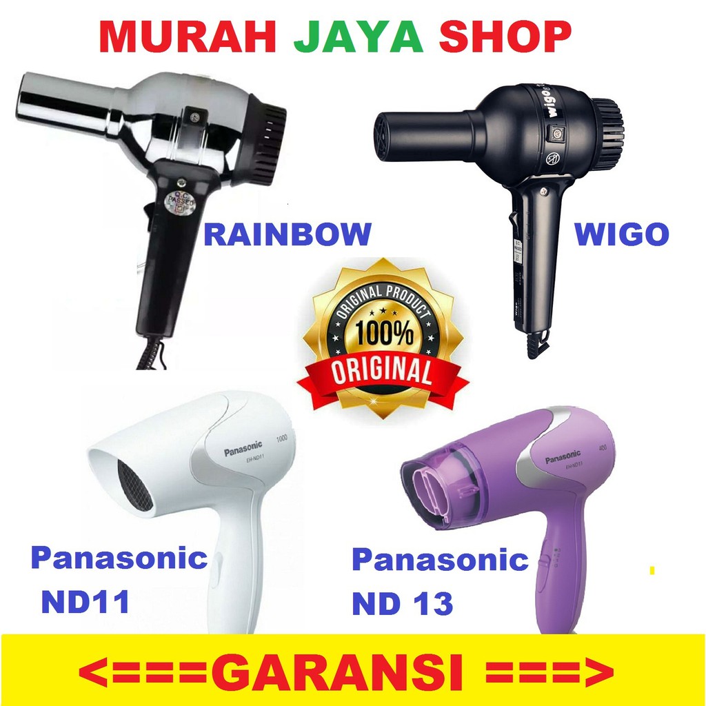 HAIR DRYER PANASONIC / HAIRDRYER PANASONIC EH ND11 &  EH ND 13, Wigo, Rainbow Pengering Rambut