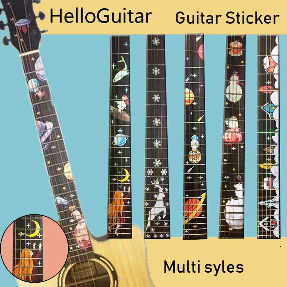 Stiker Fretboard Nanas Baru Alat Musik Dekorasi Indah Cross Inlay Decals