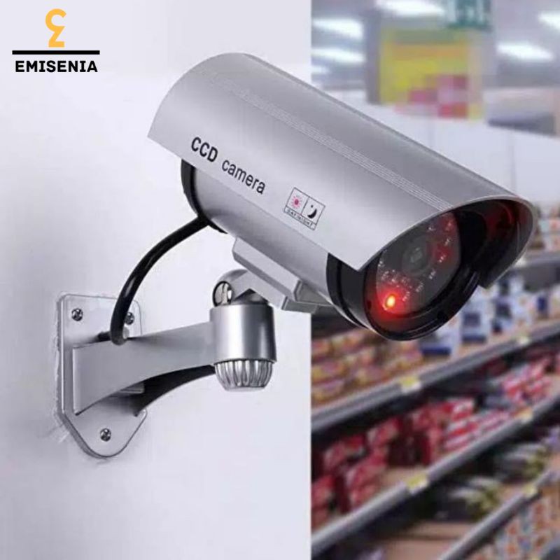 [ BESAR ] CCTV OUTDOOR Palsu / Kamera CCTV dummy Pengintai Palsu Fake