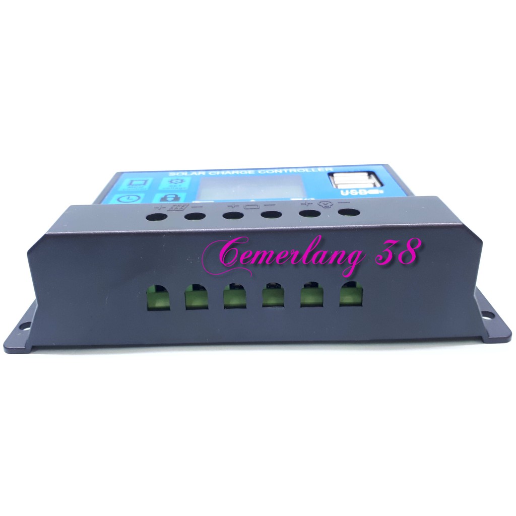 20A 12V - 24V Solar Panel Charge Controller Pengisi Tenaga Surya 20 A 12 V to 24 V