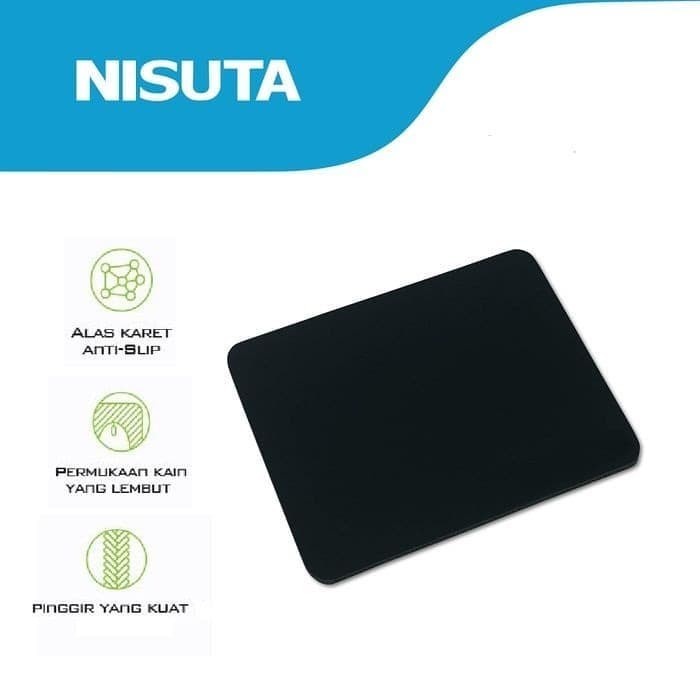 Mouse Pad NISUTA MP-118 Mousepad Anti Slip Alas Karet size 18 X 22 CM