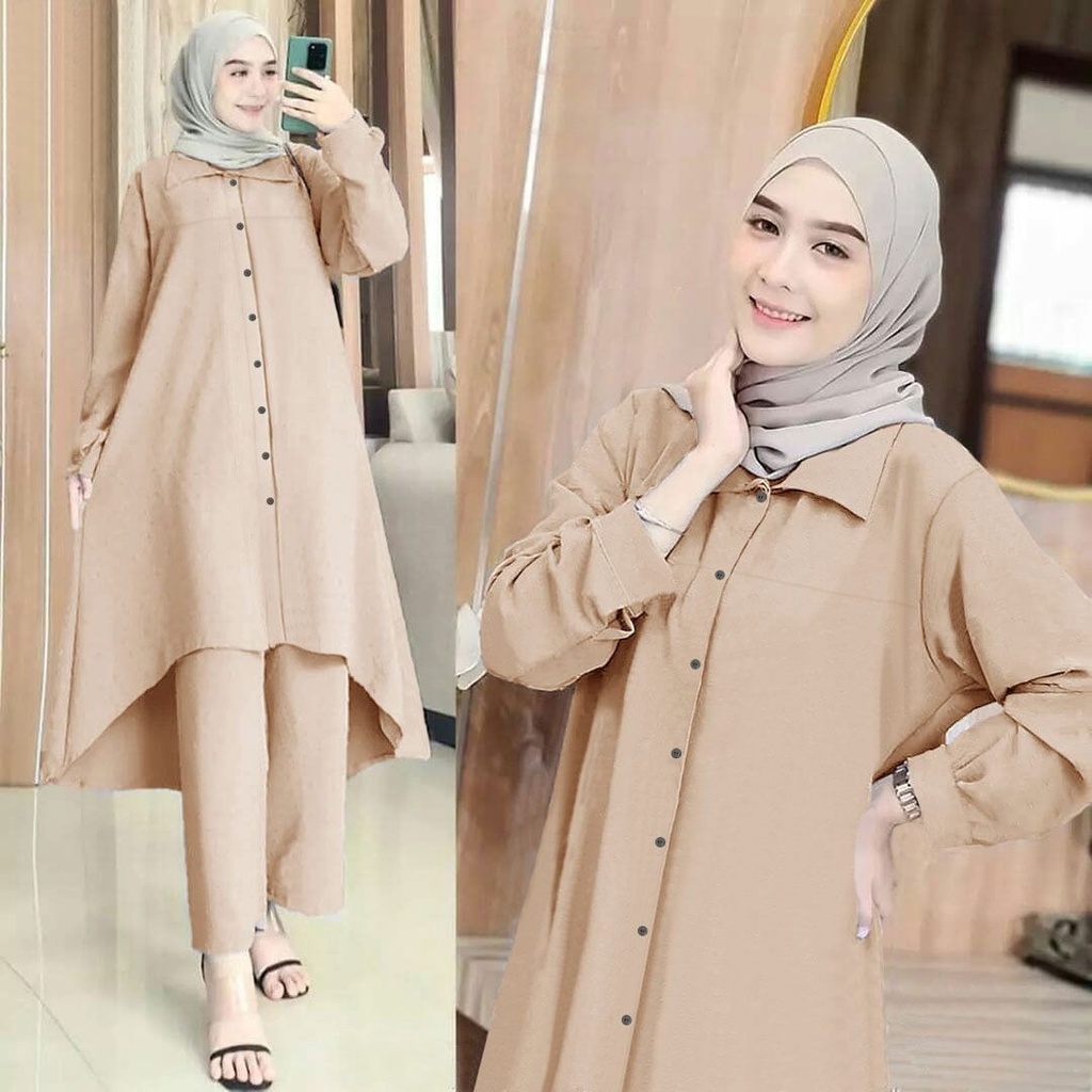 KAILEE SET TUNIK BUSUI vV / One set polos Kailee | Daily set | setelan wanita terbaru | setelan polos