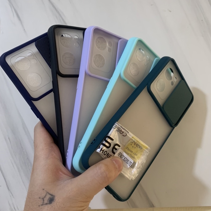 Slide Case Oppo Reno 7 5G New - Softcase Hard Sleding Protection Camera - UA