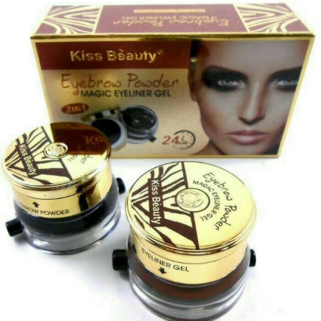 kiss beauty eyebrow+eyeliner powder 4 in 1