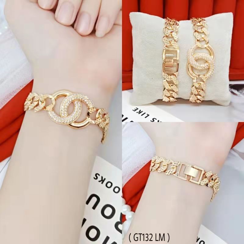 Gelang Xuping Permata Lapis Emas 18K Perhiasan Fashion CC