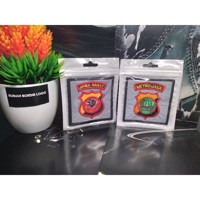 logo bordir POLDA JABAR POLDA METRO JAYA