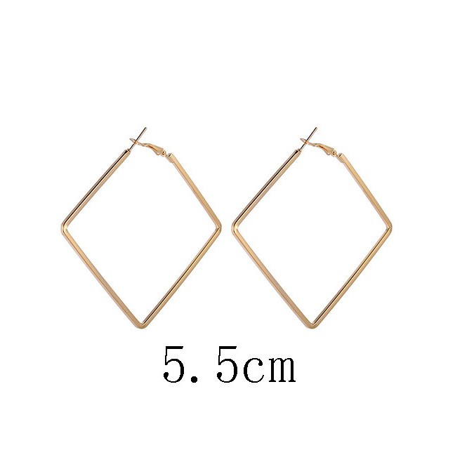 LRC Anting Tusuk Fashion Square Shape Decorated E8725X