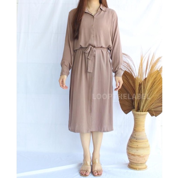 MADISON SHIRT DRESS - Dress Kemeja Wanita / Casual Shirts / Pakaian Wanita / Fashion Wanita / SHIRTD