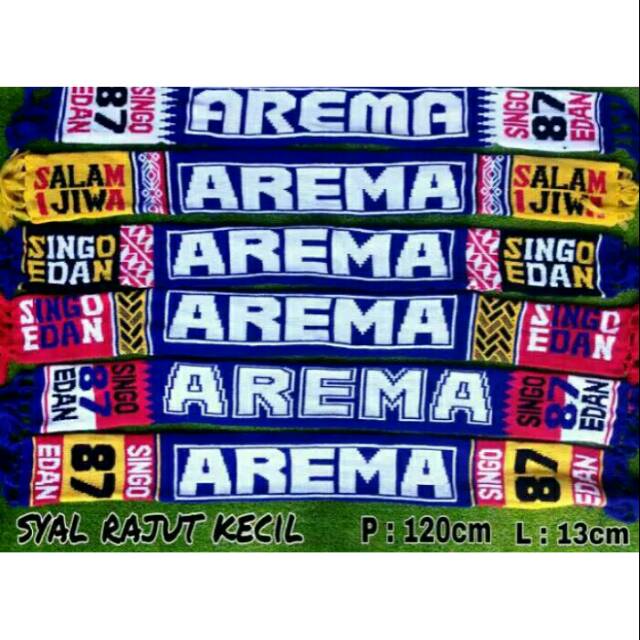 Syal arema rajut arema