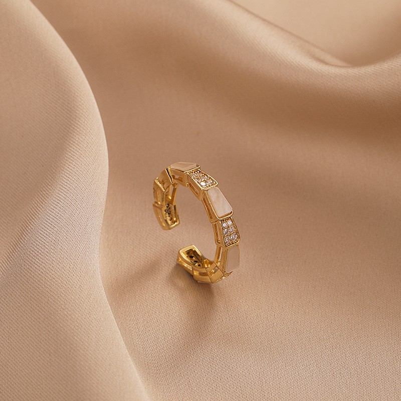 Cincin Korea Gold Plated Sangat cakep elegan CA018 Free Size Open Ring berlian mewah