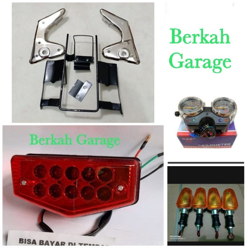 Paket Hemat Breket Kuping Lampu Rx-King New + Spidometer + Sen 4 Pic +  Stop Rx-King Tebal