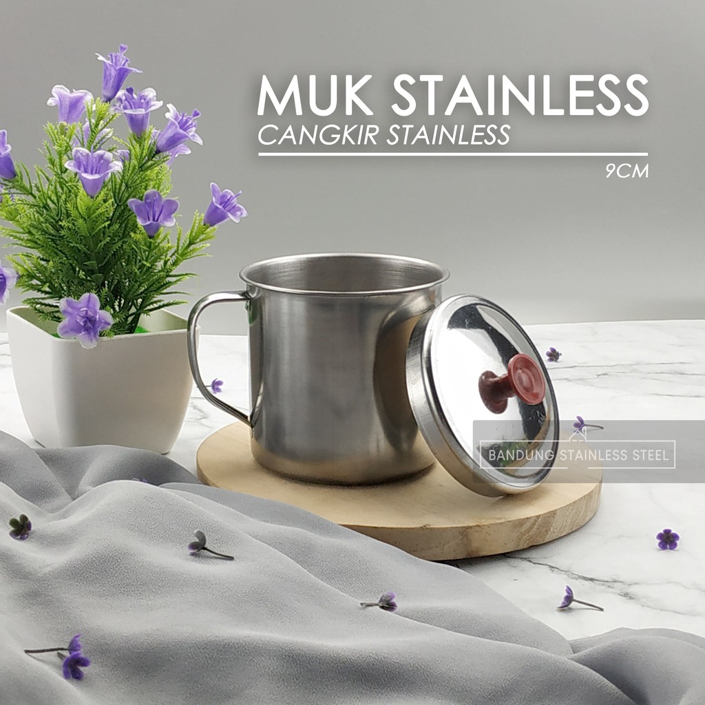 Muk Kopi Teh serbaguna murah 9 Cm / Muk Murah cangkir stainless