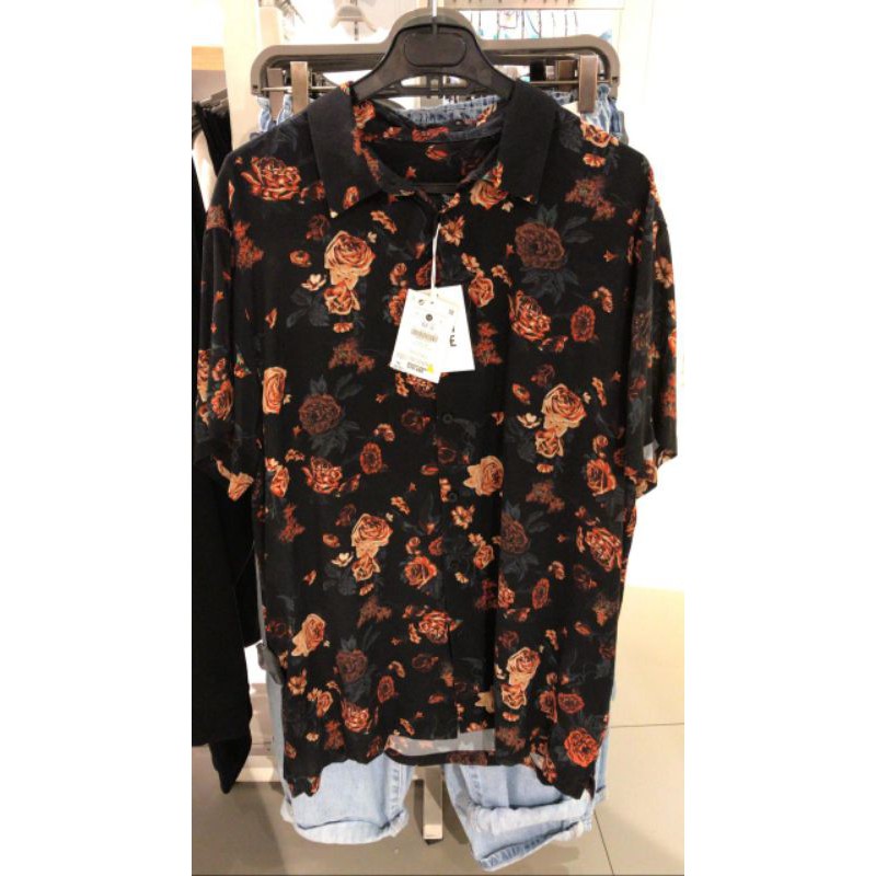 kemeja bershka new original cowok