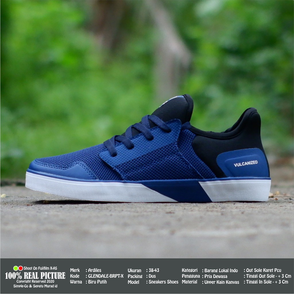 Sepatu pria original casual tali sneakers cowok laki-laki dewasa bertali model running olahraga sport sekolah kwalitas import branded Ardiles Glendale Kintore terbaru promo keren cod murah38-43