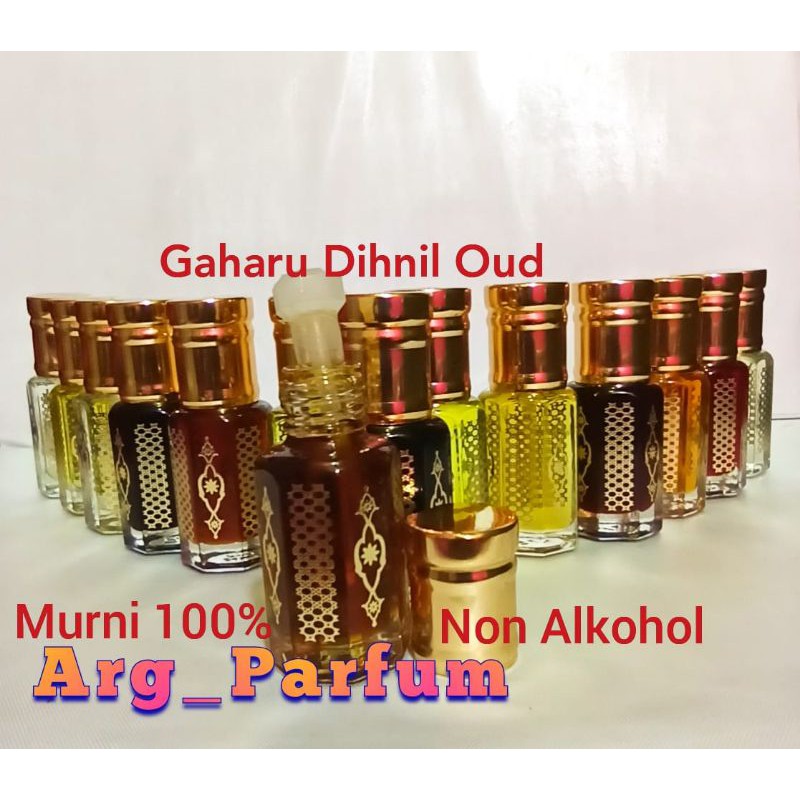 Minyak Gaharu Dihnil Oud Asli Sangat Kental Original Impor Arab Saudi Murni 100% 7ml