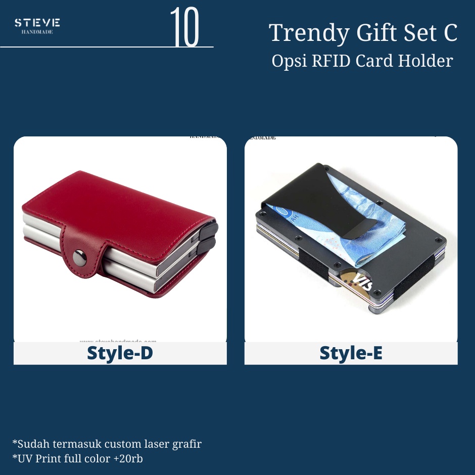 Gift Set Trendy Set C Tumbler Name Card Holder Steve Handmade