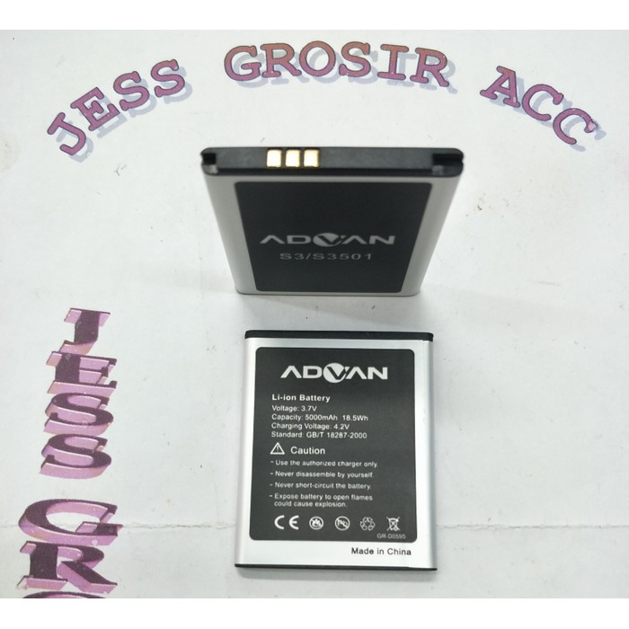 Baterai Battery ADVAN Vandroid S3 - 3501 / S3501 / C3501 Double Power - Hitam