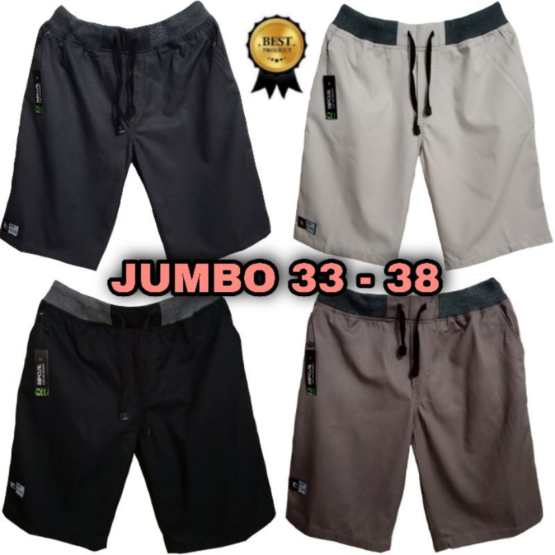 Celana Chinos Pendek Jumbo Distro Premium Kolor Pria Kekinian Over Size