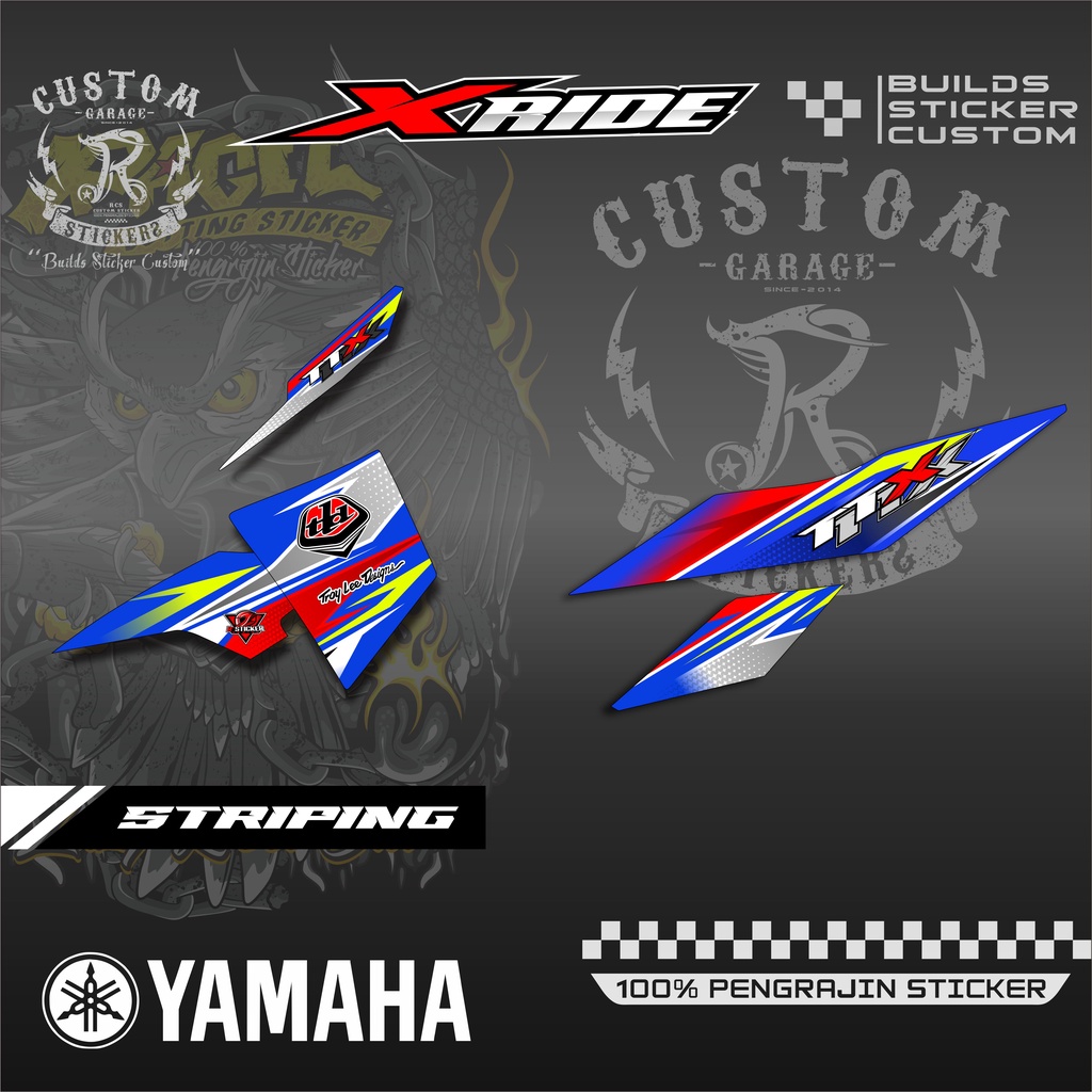 Sticker Striping Variasi X Ride - Striping Motor X Ride