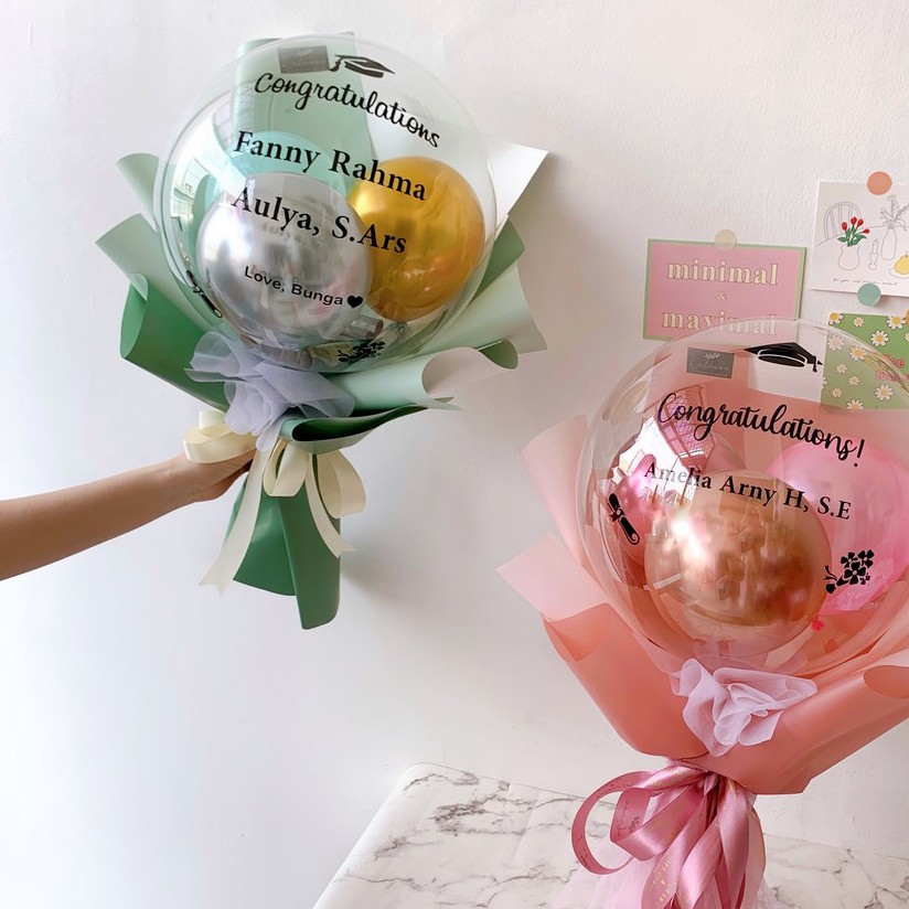 Buket Balon Korea Balloon Bouquet Buket Isi Balon Balon Graduation