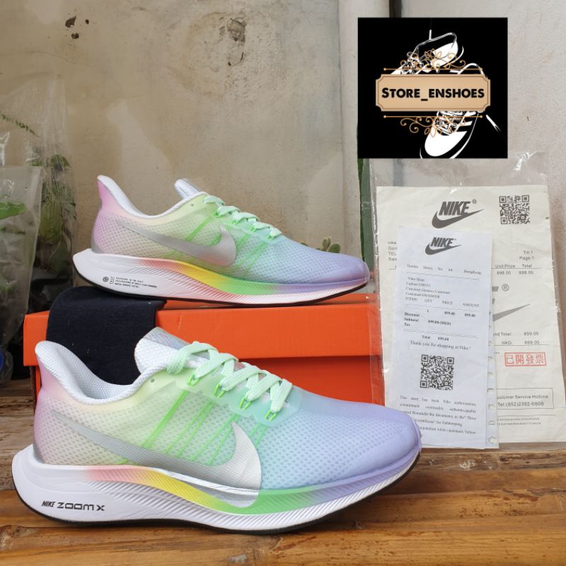 SEPATU RUNNING WANITA NK ZOOM PEGASUS 35 TURBO RAINBOW IRIDESCENT PREMIUM ORIGINAL QUALITY