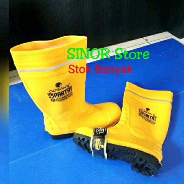 Sepatu Boot Safety SPARTA GOSAVE PVC Kuning Besi Rainboot Yellow Boots