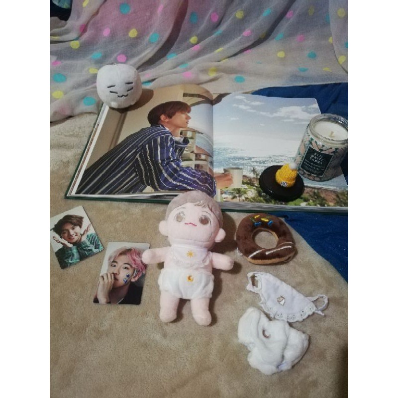 EXO DOLL [READY STOCK] Babyboo Baekhyun doll 15cm fullset with donat