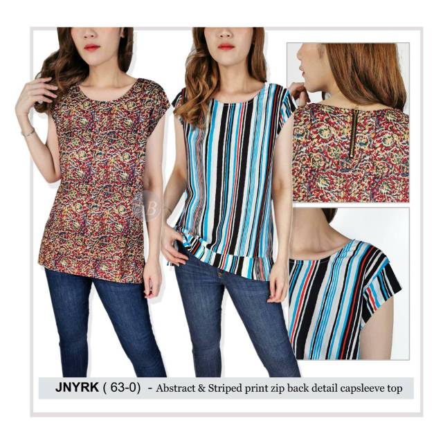 Jones new york abstract &amp; striped top