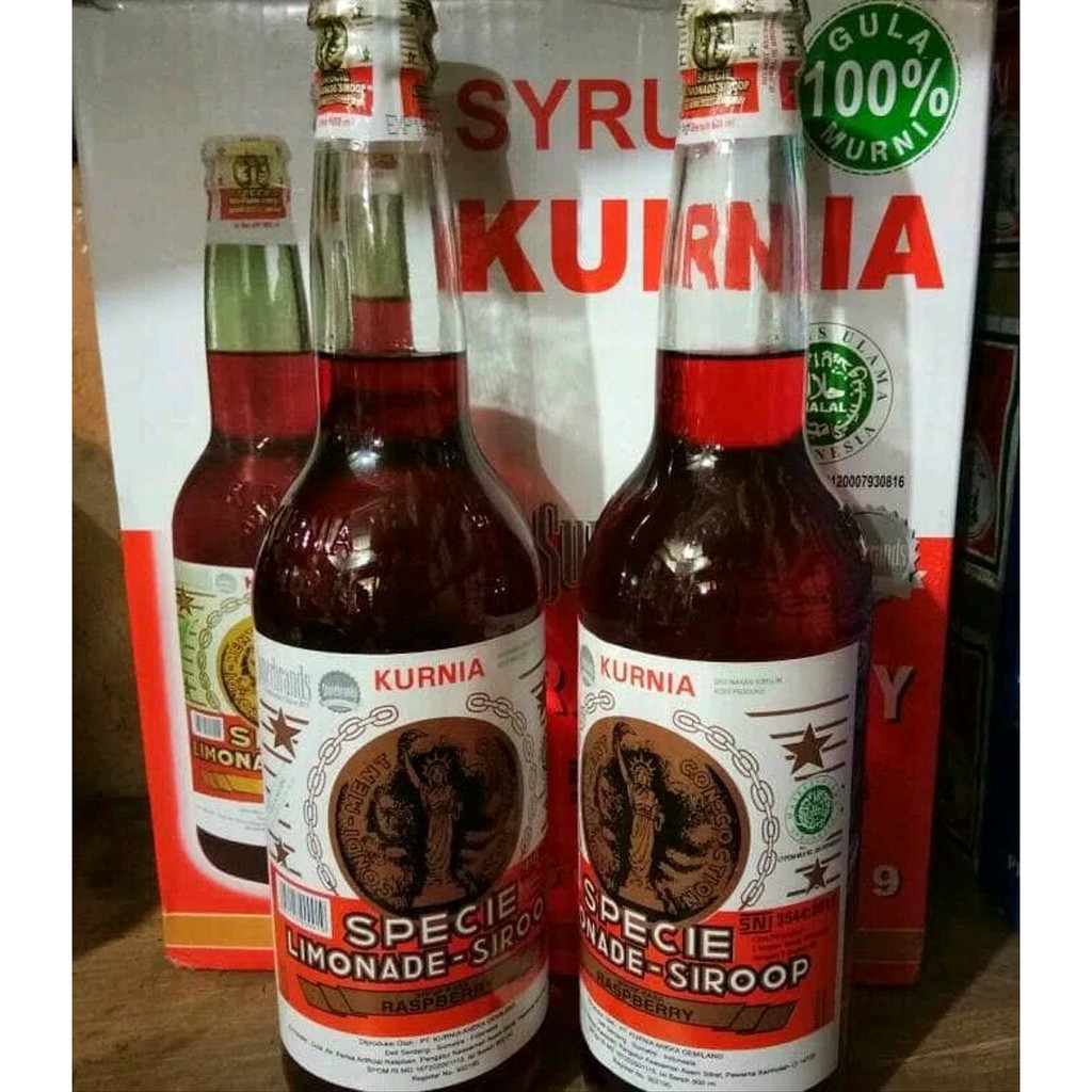 (TIDAK BISA COD) Sirup Kurnia 600 ML Raspberry (1 dus 6 pcs)