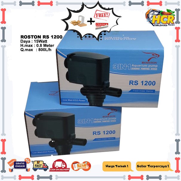Waterpump Power Head Aquarium Rosston / Hidroponik/ Venturi Rs 1200 Roston Rs 1200