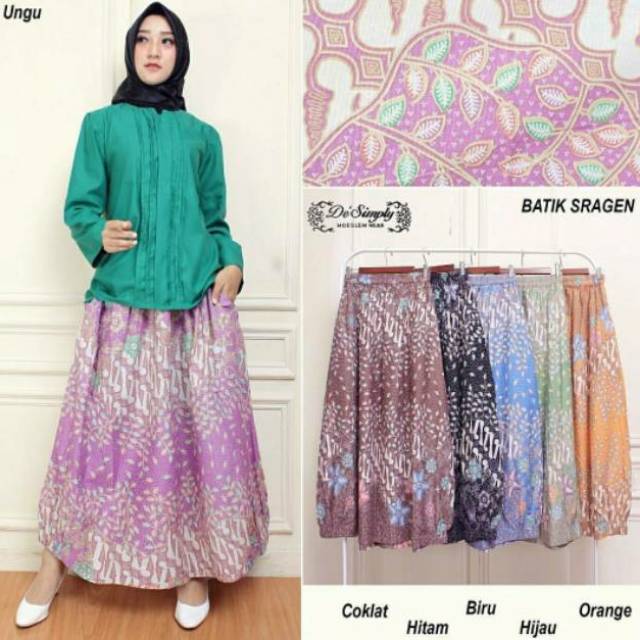 1 (satu) set (blus katun ima + rok batik/kulot)