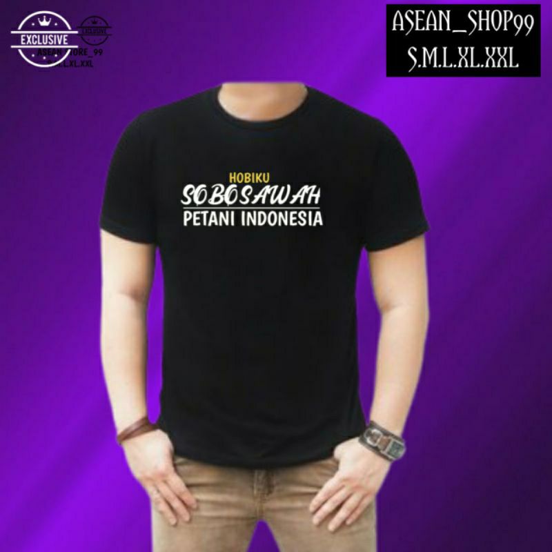 kaos baju hobiku sobo sawah petani  kaos petani