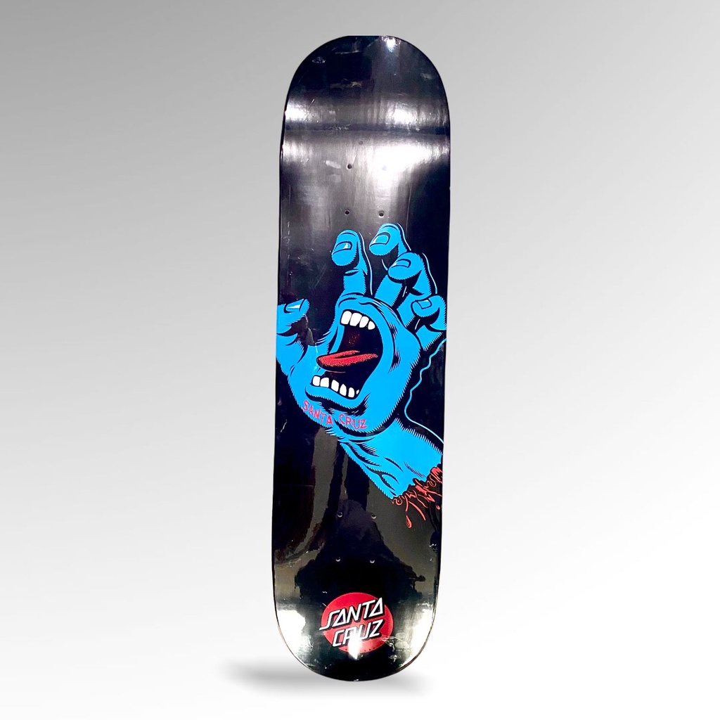 SANTA CRUZ skateboard screaming hand black