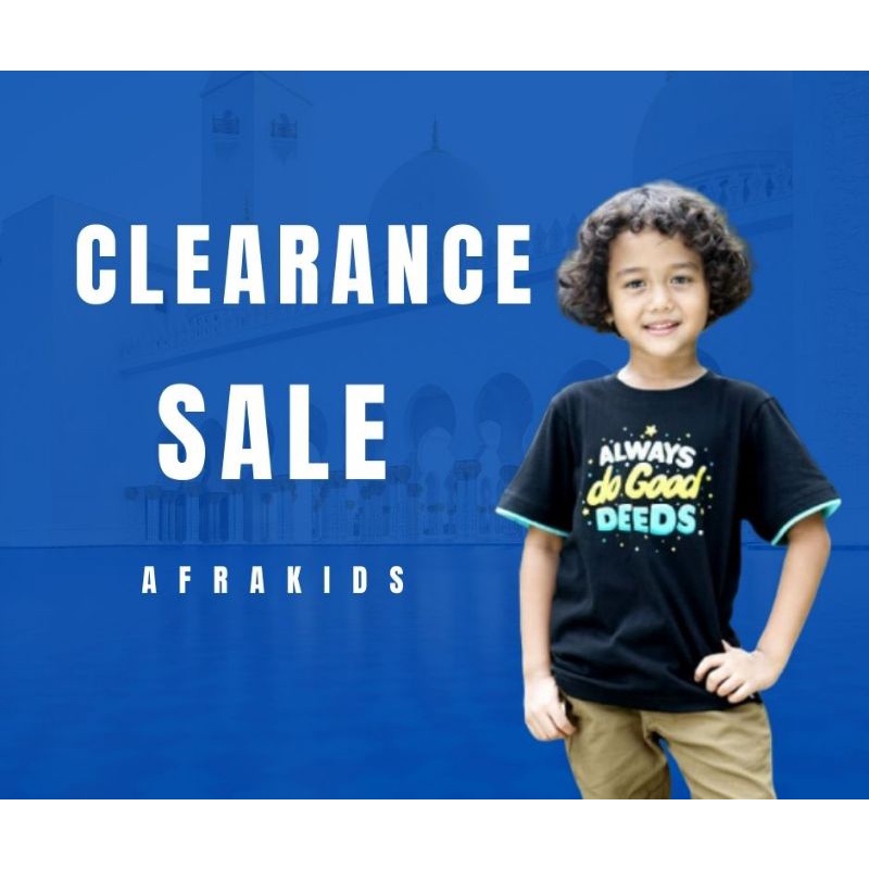 CLEARANCE SALE AFRAKIDS KAOS ANAK LENGAN PENDEK KAOS MUSLIM