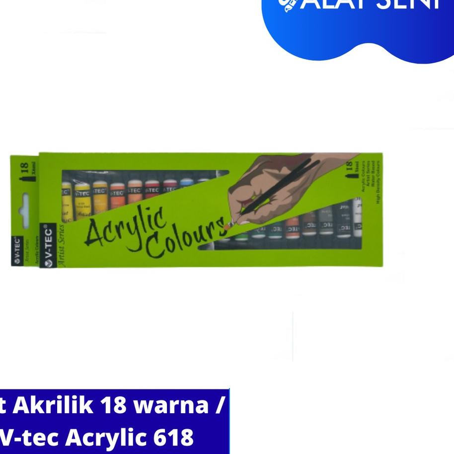 

PROMO 11.11 (dzb-491) Cat Akrilik / V-TEC ACRYLIC COLOURS 6 ML SET 18 / V-TEC CAT AKRILIK 18 WARNA /