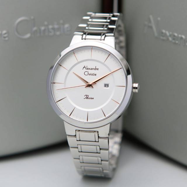 Jam tangan wanita alexandre christie ac2837 silver original garansi resmi 1tahun