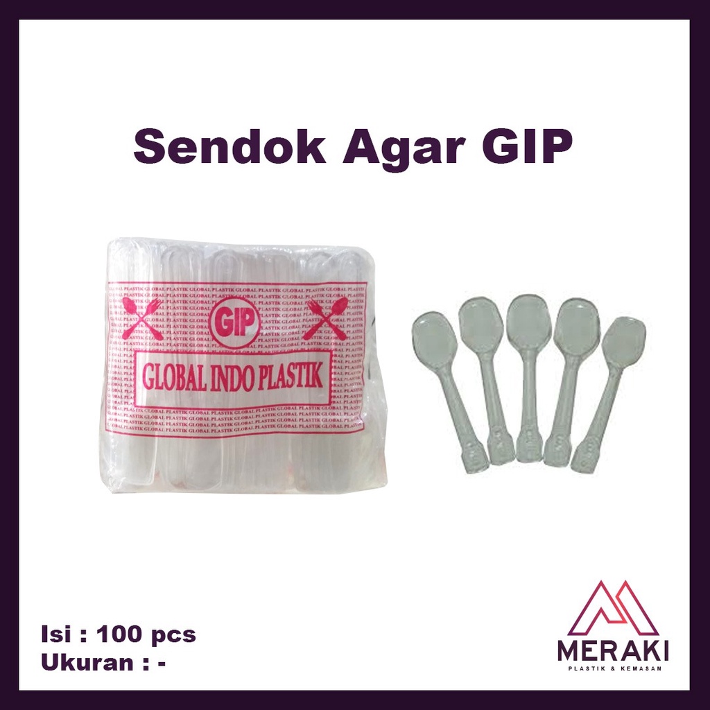 

Sendok Agar - Agar Puding Es Krim Plastik Bening