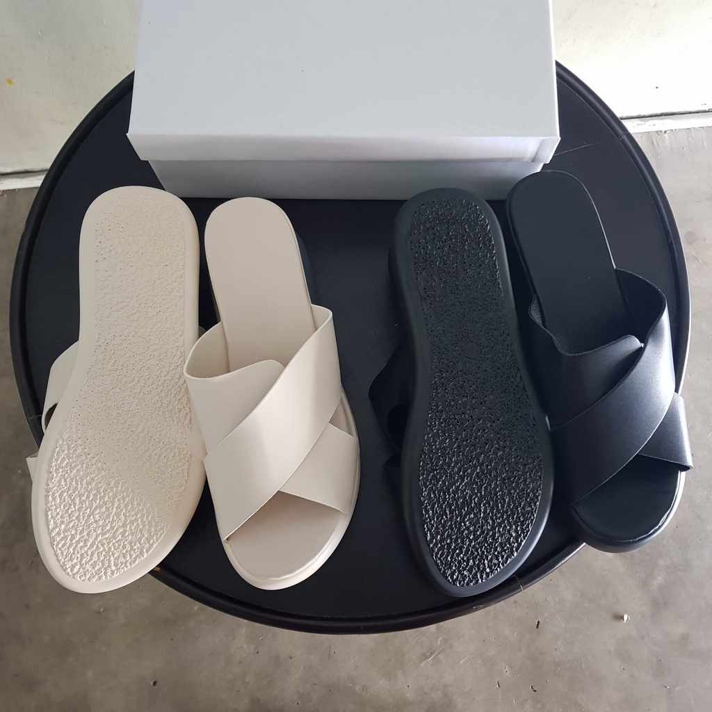 [✅BISA COD] 10888 SANDAL TYPE A &amp; B IMPORT WANITA WEDGES TINGGI MODEL X (REAL PICTURE)