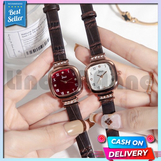 Jam Tangan Wanita Kekinian Remaja Elegan Murah Cewek Arloji Mewah Anti Air Rantai (Cod) Wj3 | Jam Ta