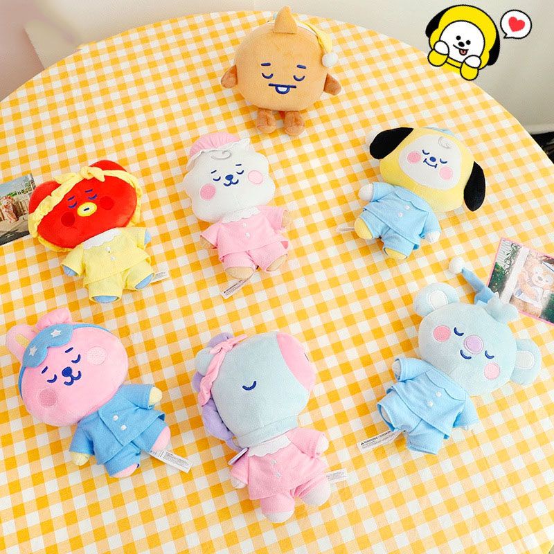 Kpop Bt21 Boneka Mewah Mainan Lucu Lembut Bantal Gantungan Kunci Key Ring Charm Liontin